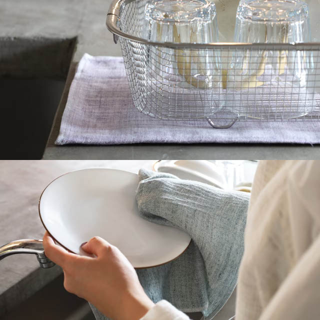 コットンリネンのキッチンクロス