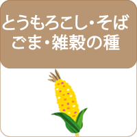 とうもろこし・そば・ごま・雑穀の種