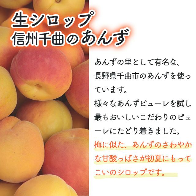 天然フルーツのかき氷シロップ氷屋さんちの削氷〔けずりひ〕生シロップ信州千曲のあんず250g【冷凍】