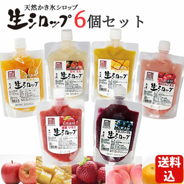 【送料込】【冷蔵】かき氷シロップ氷屋さんちの削氷〔けずりひ〕生シロップ7個セット