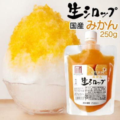 天然フルーツのかき氷シロップ 氷屋さんちの削氷 〔けずりひ〕 生シロップ 国産みかん　250g 【冷凍】