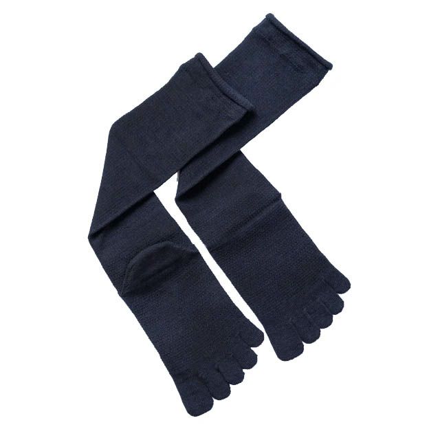大法紡績絹木綿靴下ハイソックス〔5本指〕Lサイズ〔24-26cm〕全4色【メール便可】