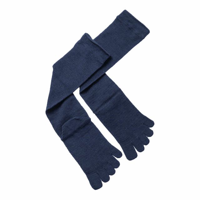 大法紡績絹木綿靴下ハイソックス〔5本指〕Lサイズ〔24-26cm〕全4色【メール便可】