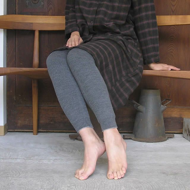 【冬季限定】【送料無料】大法紡績冷えとりスパッツ〔シルク&ウールダブル[W]〕全5色日本製