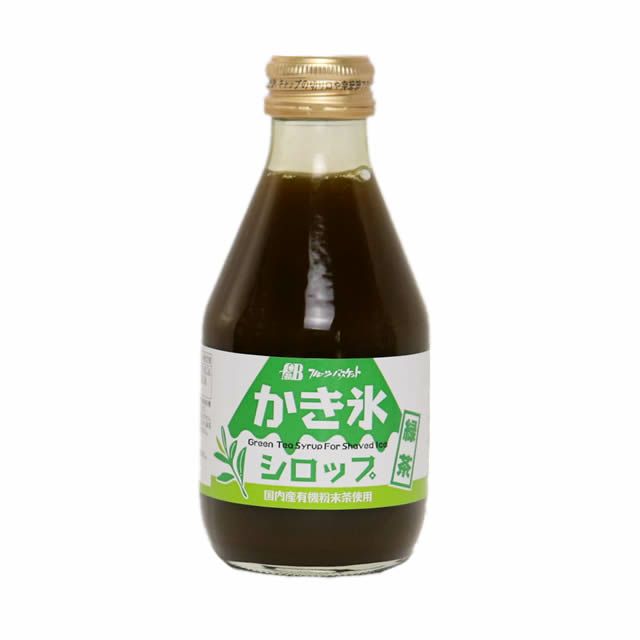 【無添加】かき氷シロップ緑茶180mlフルーツバスケット無着色料無香料無保存料