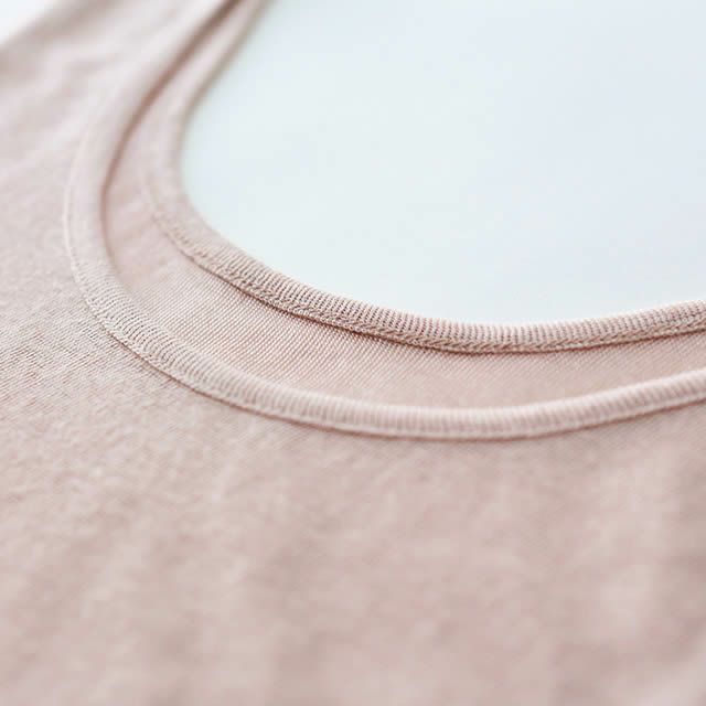 肌側シルク100%エアリータンクトップ〔内絹外綿〕【メール便可】