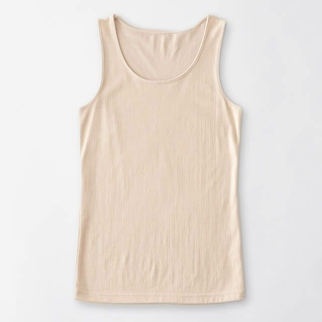 エアリー〔内絹外ウール〕タンクトップマリーネ