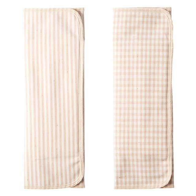 メイド・イン・アース三つ折り布ナプキン〔厚手〕茶/ストライプ/チェック【メール便可】