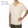 TAKEFU竹布VネックTシャツメンズオフホワイトM-L/L-LL【メール便可】