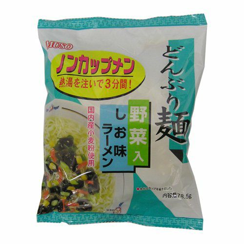 ムソーどんぶり麺（ノンカップメン）野菜入・しお味ラーメン1袋（78.5g）