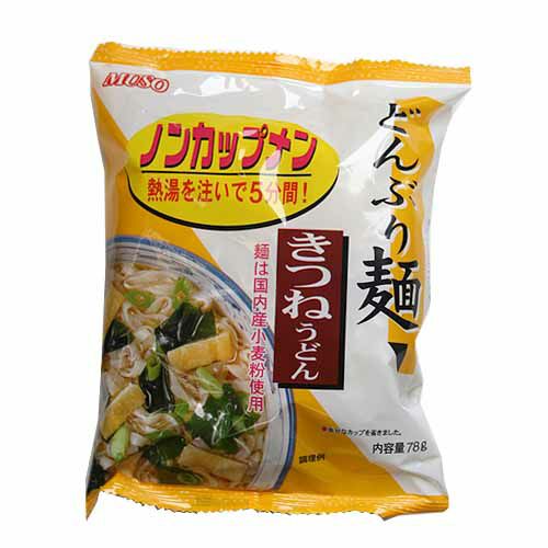 ムソーどんぶり麺（ノンカップメン）国内産小麦粉使用きつねうどん1袋（78g）