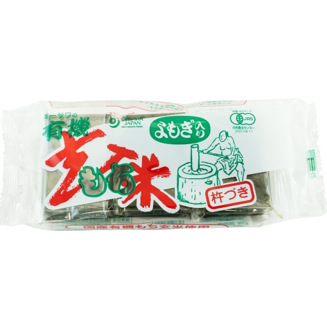 コジマフーズ杵つき有機・玄米もち（よもぎ）300g（6個入）