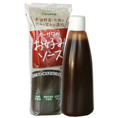オーサワのお好みソース　有機野菜・果実100％使用　300g