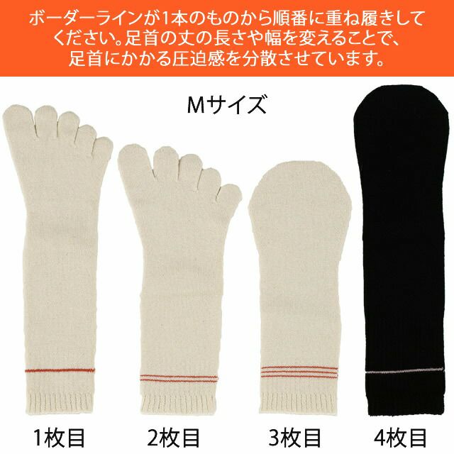 大法紡績冷えとりの里〔シルク&コットン〕4足組