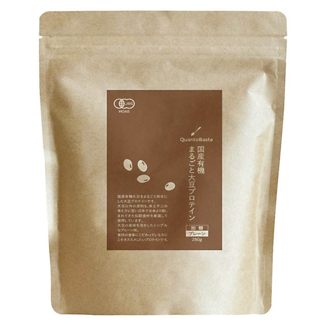 ムソー国産有機まるごと大豆プロテイン・プレーン280g