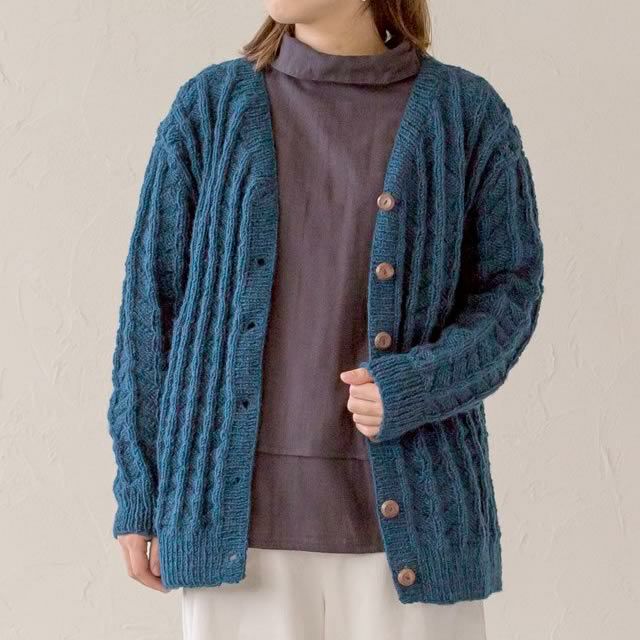 フックラロングカーディガンシサム工房