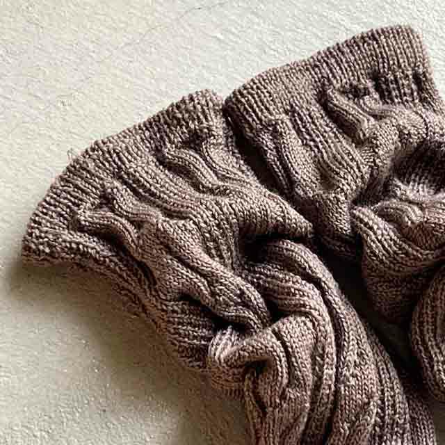 mokonoつつで温めるWool編み柄ウォーマー【メール便可】