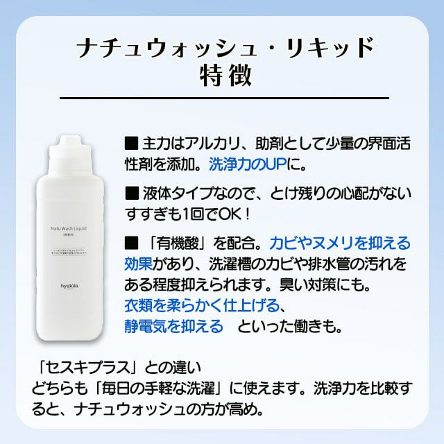 石けん百貨ナチュウォッシュ・リキッド〔本体・詰替用〕