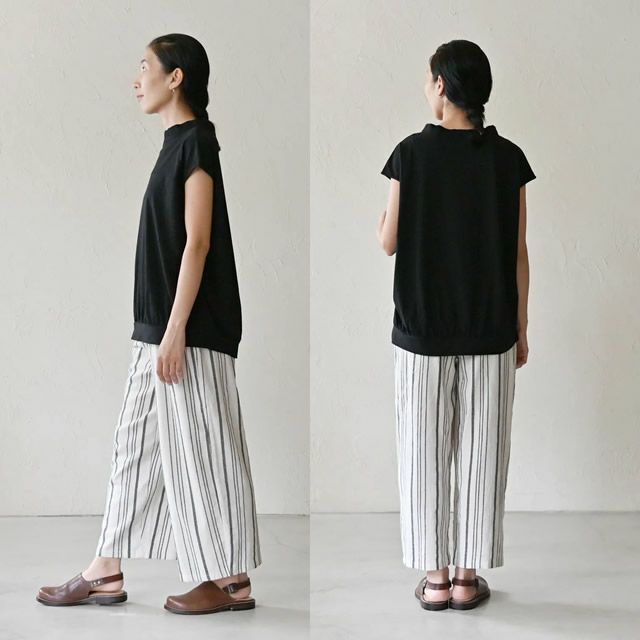 オーガニックコットンフレンチスリーブトップシサム工房【メール便可】
