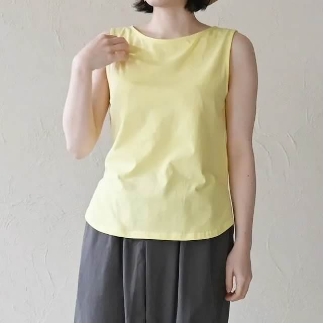 オーガニックコットンノースリーブトップシサム工房【メール便可】