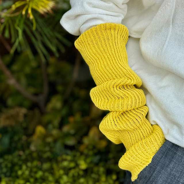 mokonoつつで温めるつむぎ綿ウォーマー