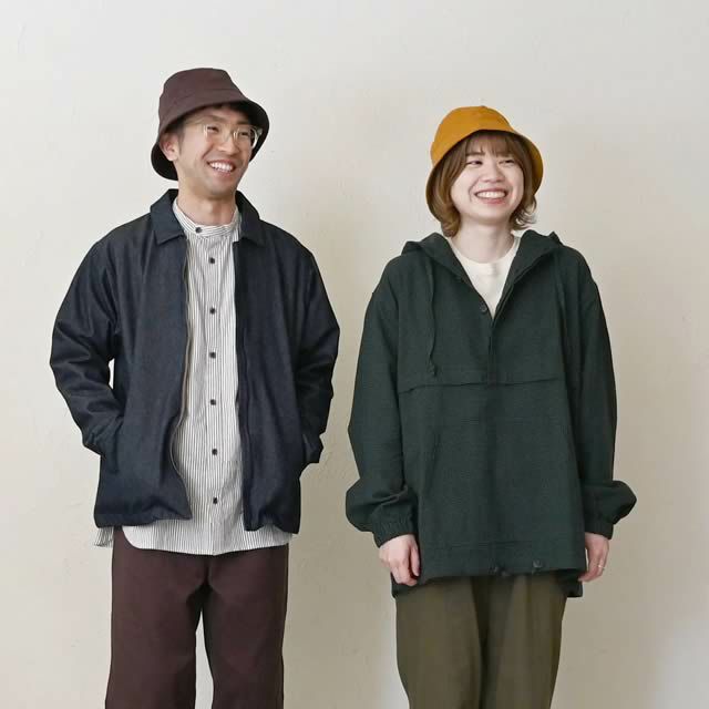オーガニックコットンコーデュロイユニセックスリバーシブルハットシサム工房EMOCHAT