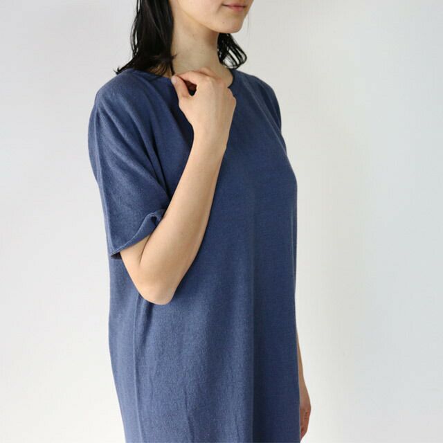 【夏季限定】大法紡績半袖ワンピース〔シルク&リネン〕日本製☆