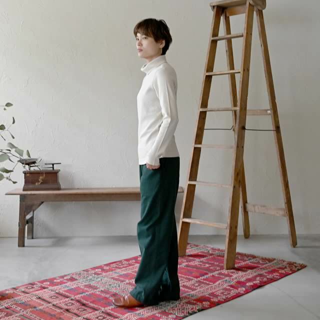 オーガニックコットンタートルネックトップシサム工房【メール便可(1点まで)】