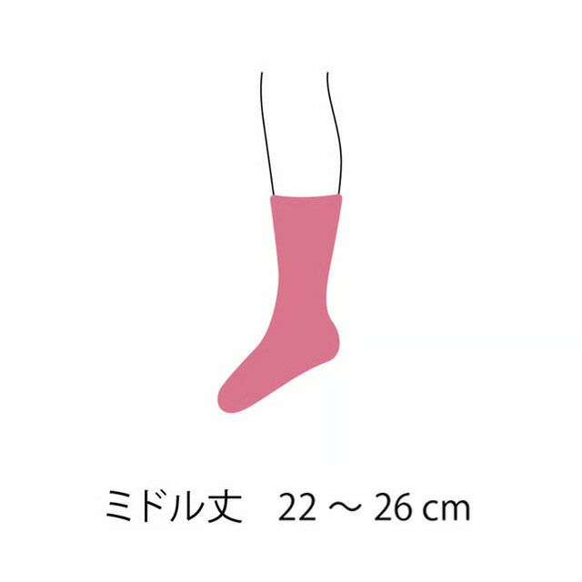 mokono日々のクネクネくつ下色合わせミドルくつ下22-26cm【メール便可】