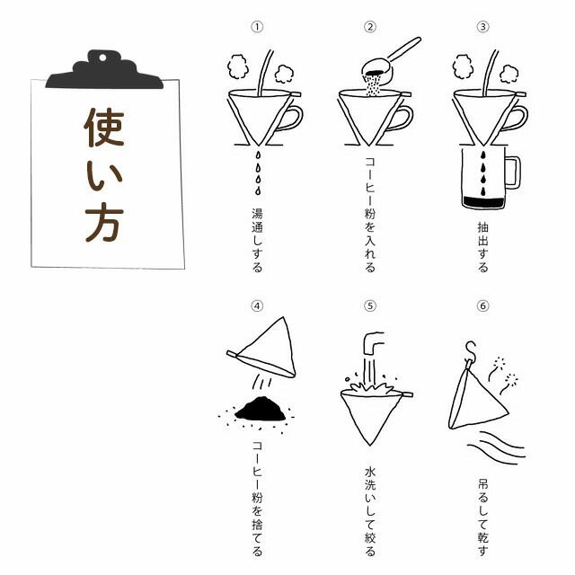 和紙糸とオーガニックコットンのコーヒーフィルターコンテックス【メール便可】